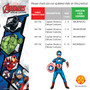 Rubies MARVEL Deluxe Child's Captain America Costume, Medium (5-6 Years)