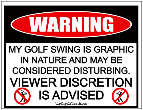 Golf Swing Warning - T-shirt Golf Swing Warning - T-shirt