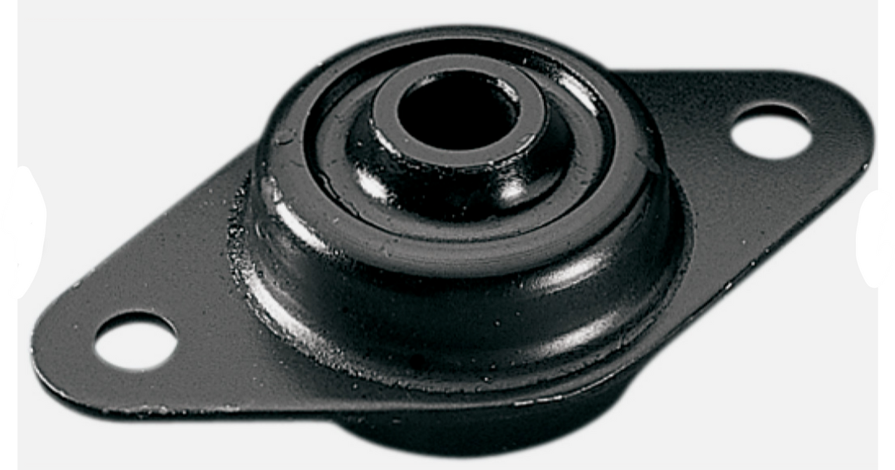 Drag Specialties Front ISO-Mount Motor Mount- Black-Rubber -Harley