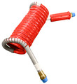 Alaskan Stallion™ Red Power Air Lines Coiled Air Brake Component 1/2 Inch Fitting. 15 and 20 Feet.  