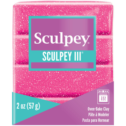 Sculpey III Polymer Clay Pink Glitter