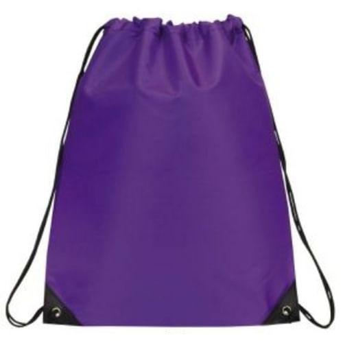 Bulk Ct (100) 18" Economy Drawstring Backpacks - Purple