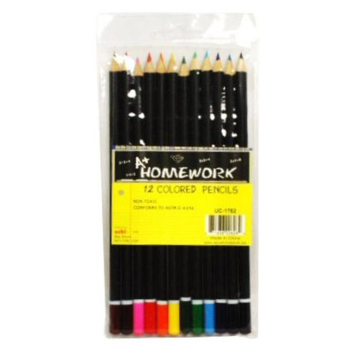 Colored Pencils - Assorted Colors - 12 Count