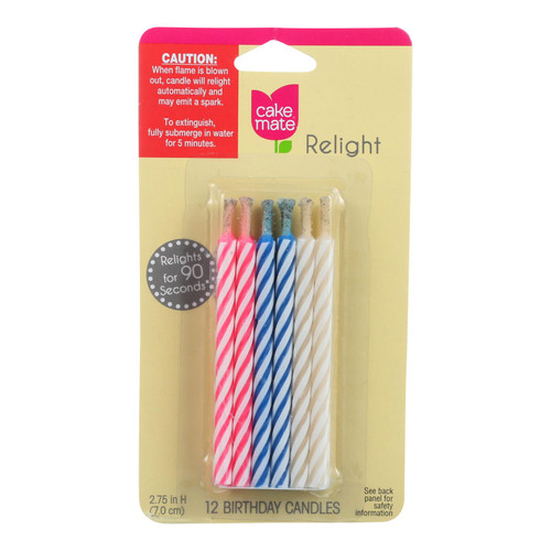 Cake Mate - Candles - Relight - 12 count - case of 12