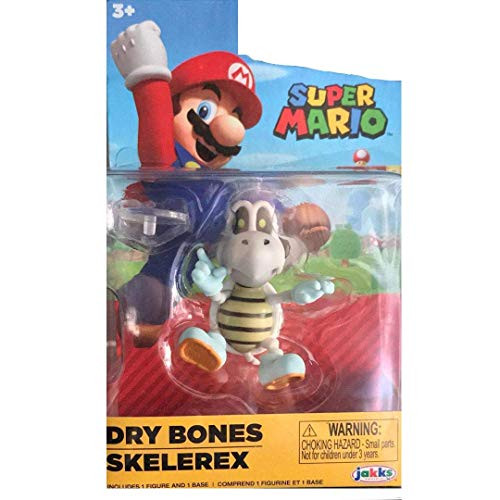 Super Mario Miniature 2.5 inch Dry Bones Action Figure Skelerex World of Nintendo
