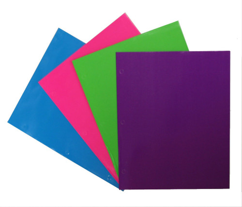 Laminate 2 Pocket Folder - Neon Colors