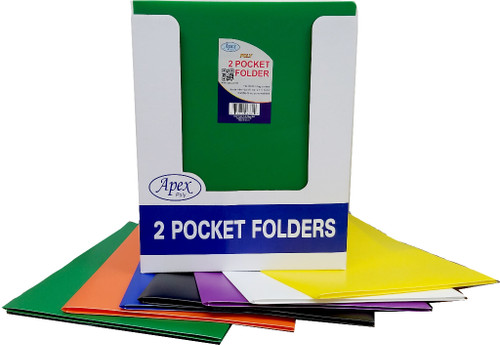 Premium Plastic 3 Ring 2 Pocket Folder - Assorted Colors - 9.5" x 11.75"