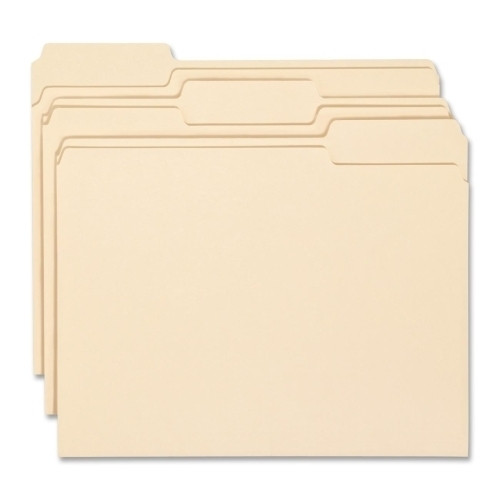 Smead Manufacturing Company File Folders, 1/3 Ast Tab Cut, 1 Ply, Letter, 100/B, MLA