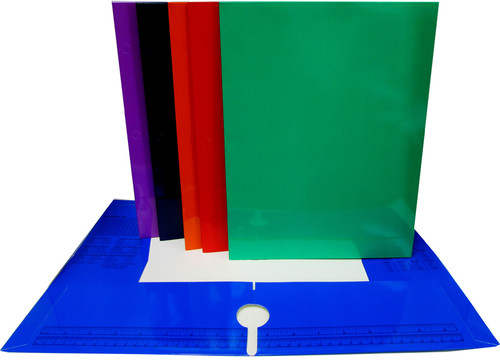 Laminate 4 Pocket Folder - Assorted Colors