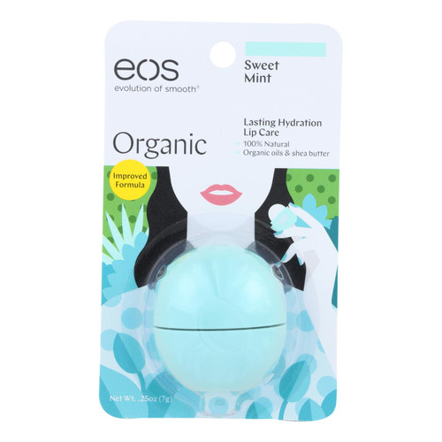 EOS Products - Lip Balm - Organic - Sweet Mint - Case of 6 - .25 oz
