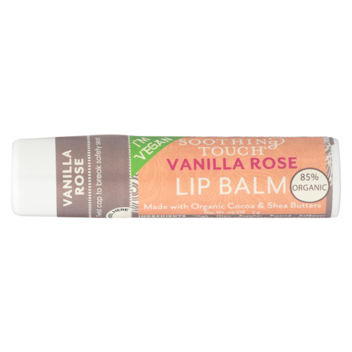 Soothing Touch Vanilla Rose Lip Balm Moisturizes And - Case of 12 - .25 OZ
