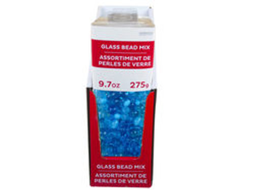 97oz Assorted Light Blue Glass Bead Mix - Case of 12