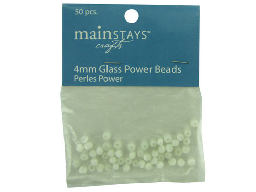 Glass power beads 50 pieces - Case of 24