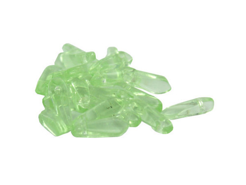 Green Skinny Teardrop Glass Beads - Case of 48