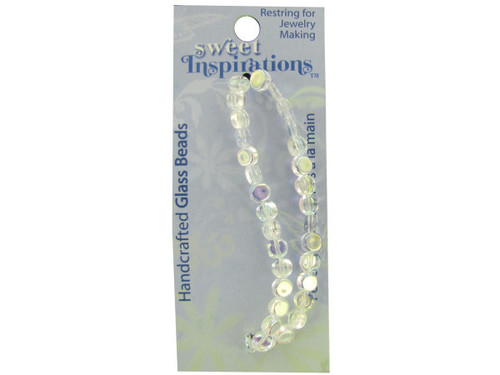 Handcrafted Clear Glass Beads - Case of 90