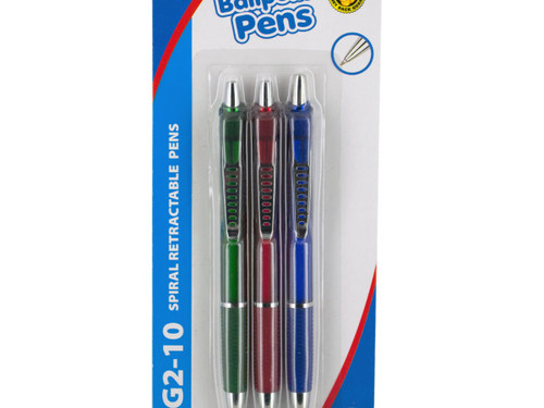 Black Retractable Ball Point Pens Set - Case of 108