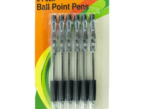 Black Medium Ball Point Pens Set - Case of 36