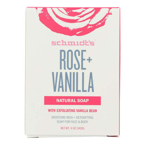 Schmidts - Bar Soap Rose and Vanilla - 1 Each -5 OZ