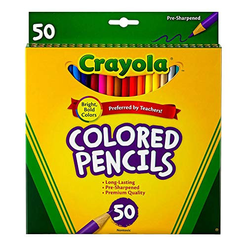 Crayola Colored Pencils, Assorted Colors, 50 Count, Gift