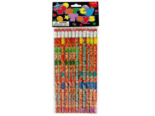 Happy Birthday Party Favor Pencils - Case of 96