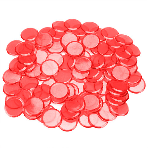 100 Pack Red Bingo Chips