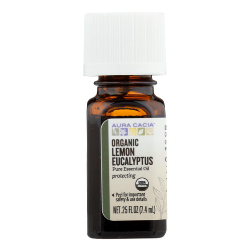 Aura Cacia - Organic Essential Oil - Lemon Eucalyptus - .25 fl oz