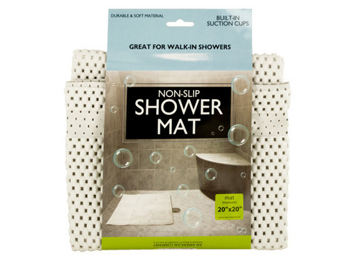Non-Slip Shower Mat with Suction Cups - Case of 18