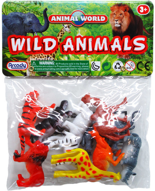 10-Piece 2" Assorted Wild Animals