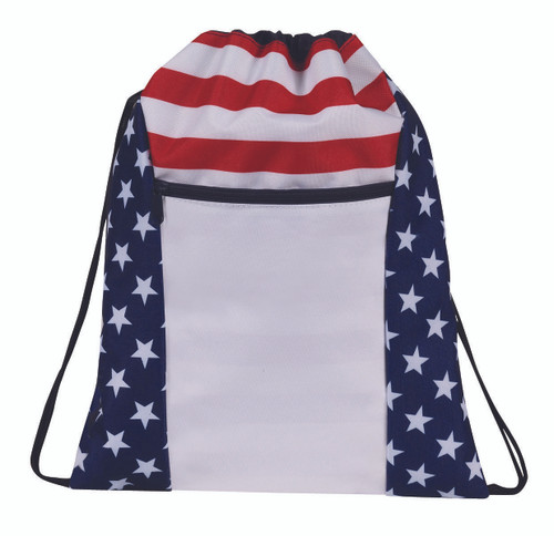 17" Classic Patriotic Drawstring Backpack