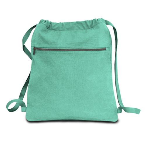 14" Classic Dyed Canvas Drawstring Backpack - Sea Glass Green