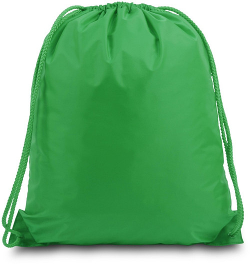 17" Basic Kelly Drawstring Backpack - Colored Cord