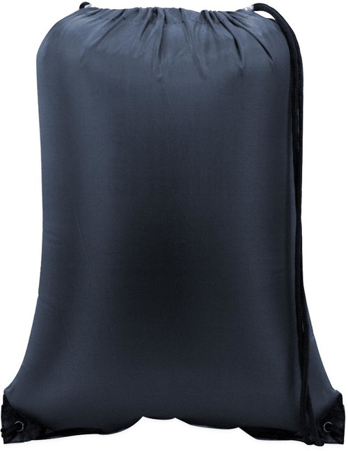 18" Basic Navy Drawstring Backpack - Nylon