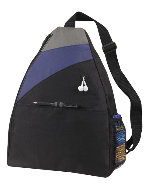 17" Classic Large Sling Backpack-Navy Blue