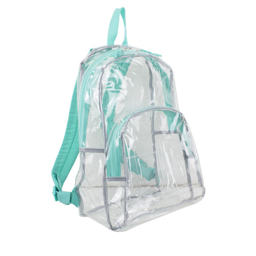 17" Eastsport Basic Clear Backpack - Turquoise