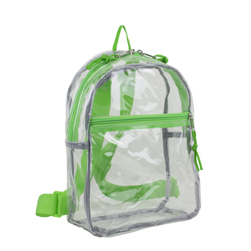 10" Eastsport Basic Clear Mini Backpack - Lime