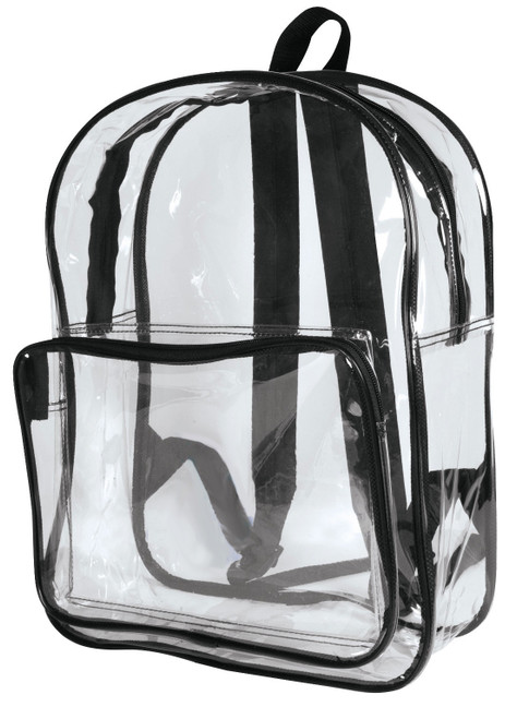 16" Basic Clear Backpack - Black