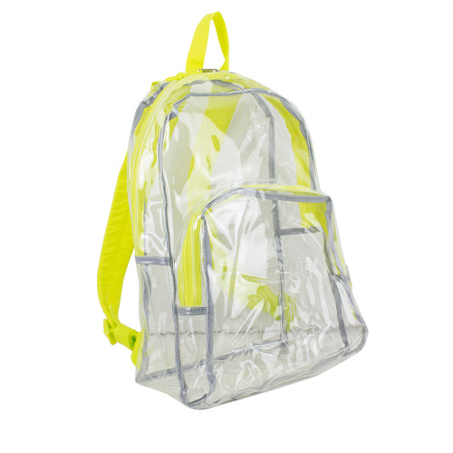17" Eastsport Basic Clear Backpack- Yellow