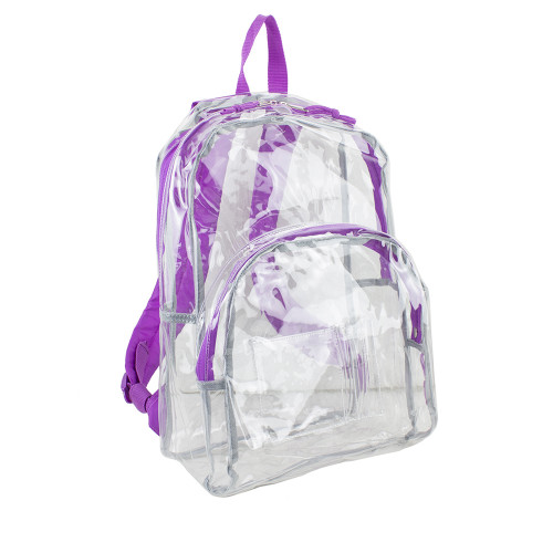 17" Eastsport Basic Clear Backpack - Grape