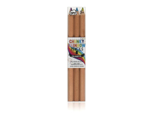 3 Pack Chunky Rainbow Colored Pencils