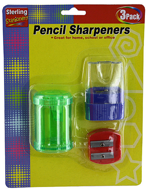 3 Pack Pencil Sharpeners
