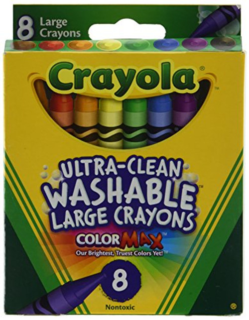 Crayola 5555 Kid's First Large Washable Crayons 8 Count