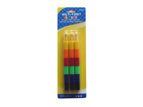 Multi-point crayons 6 pack - Case of 24