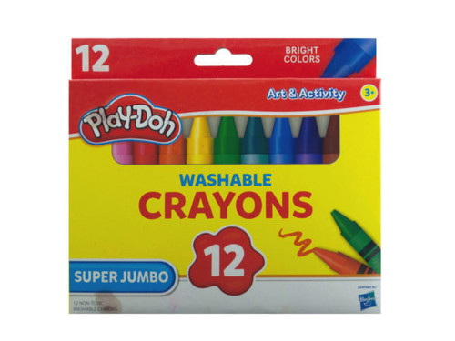 Play-Doh Super Jumbo Washable Crayons Set - Case of 48