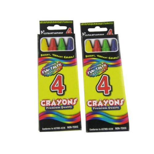 Bulk Crayons - 4 Pack - Assorted Colors