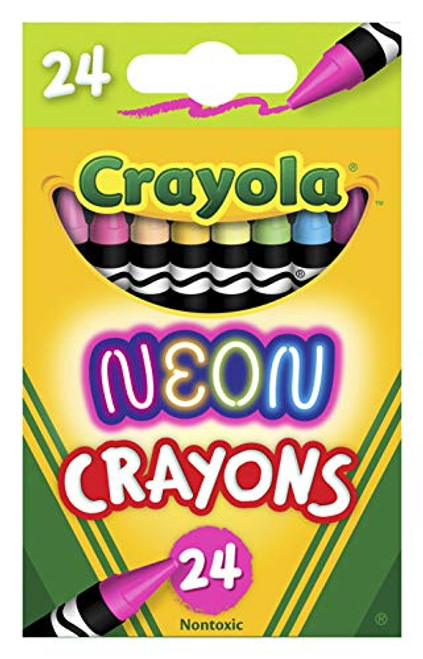 Crayola Neon Crayons Back to School Supplies 24ct
