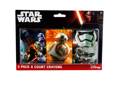 Star Wars 3 Pack 8 Count Crayons - Case of 12