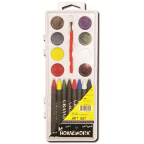 Art Set - Crayons 8 + Water colors 8