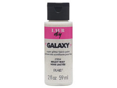 2 Oz Glitter Fabric Paint in Milky Way White - Case of 48