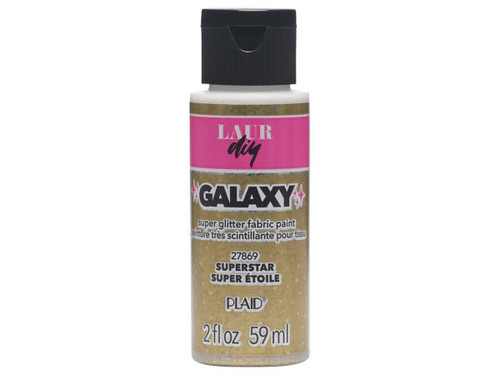 2 Oz Glitter Fabric Paint in Superstar Gold - Case of 24