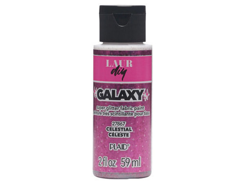 2 Oz Glitter Fabric Paint in Celestial Pink - Case of 48